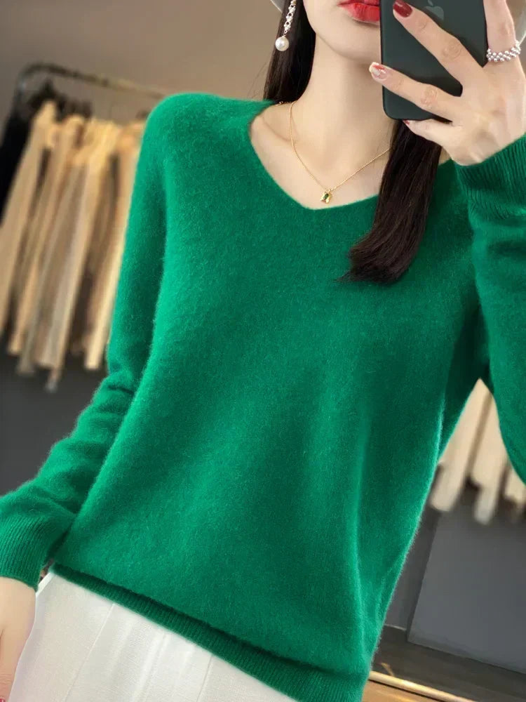 DELAUNAY | Pull Col V Maille Douce Martine