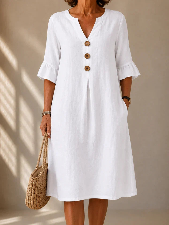 DELAUNAY | Robe Boutonnée Pli Creux Charlotte