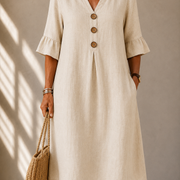 DELAUNAY | Robe Boutonnée Pli Creux Charlotte