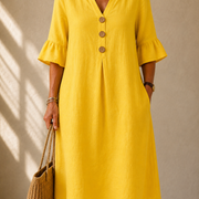 DELAUNAY | Robe Boutonnée Ample Aveline