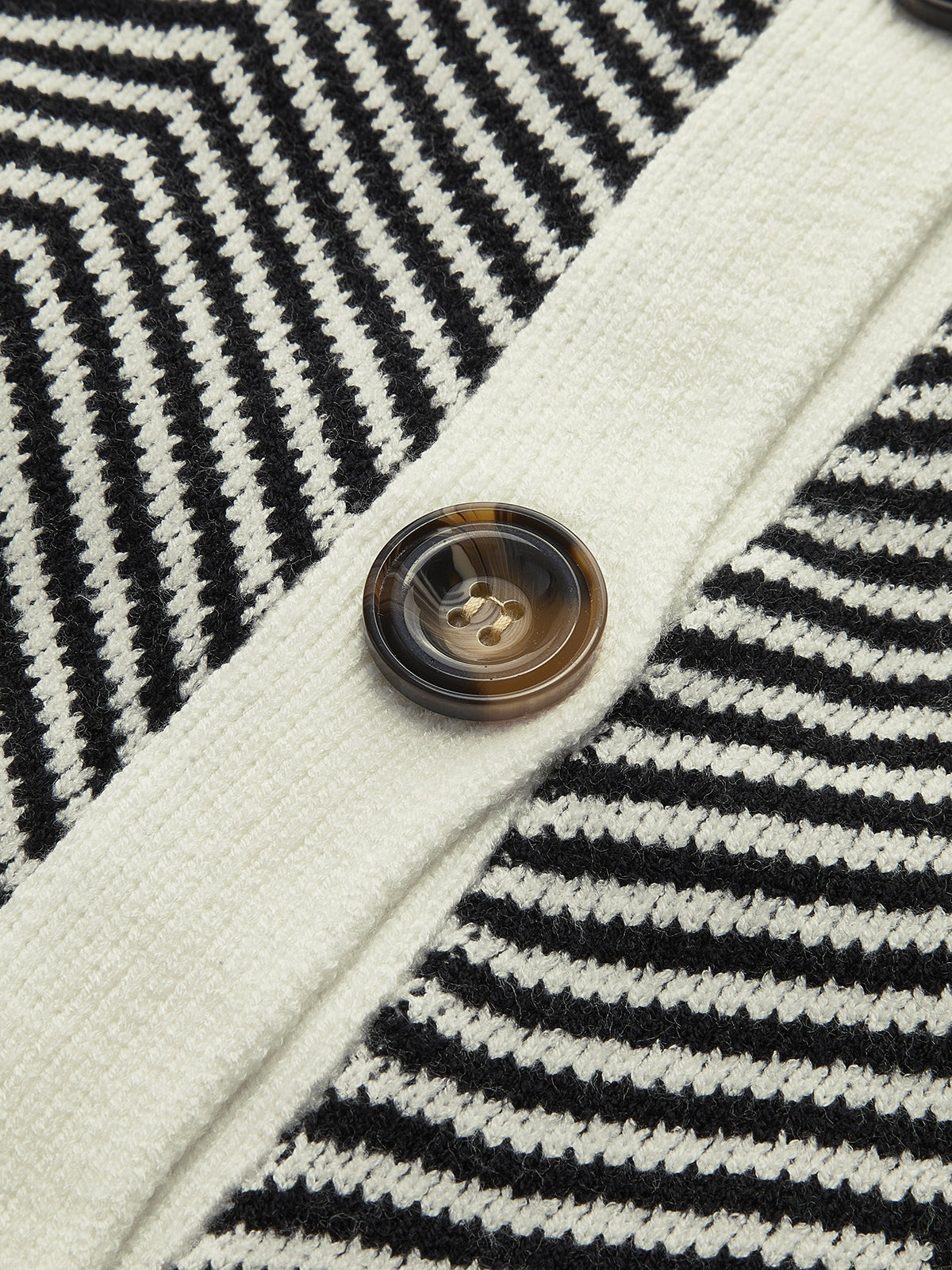 DELAUNAY | Cardigan Chevrons Contrastés Michèle