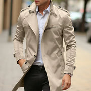 Manteau Nelio Homme Automne Élégant Trench Italien Chic & Confortable