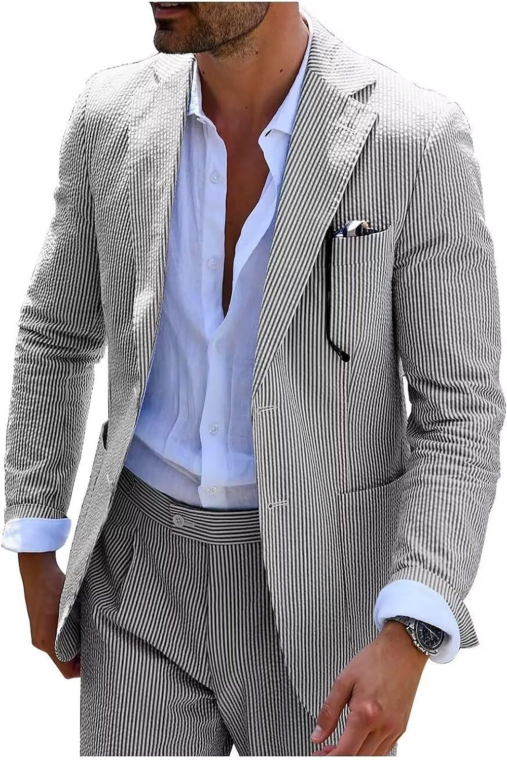 DELAUNAY | Complet Été à Rayures (Pantalons + Veste)