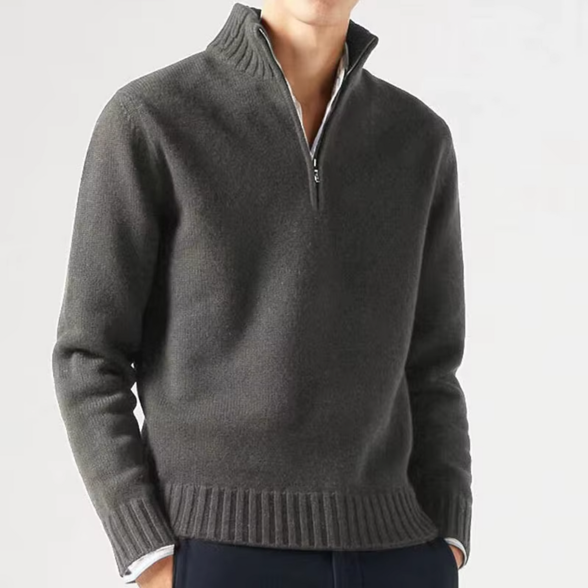 DELAUNAY | Dolcevita en Laine avec Zip pour Homme