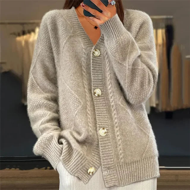 Lena | Cardigan Doux à Boutons
