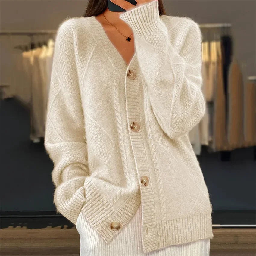 Lena | Cardigan Doux à Boutons