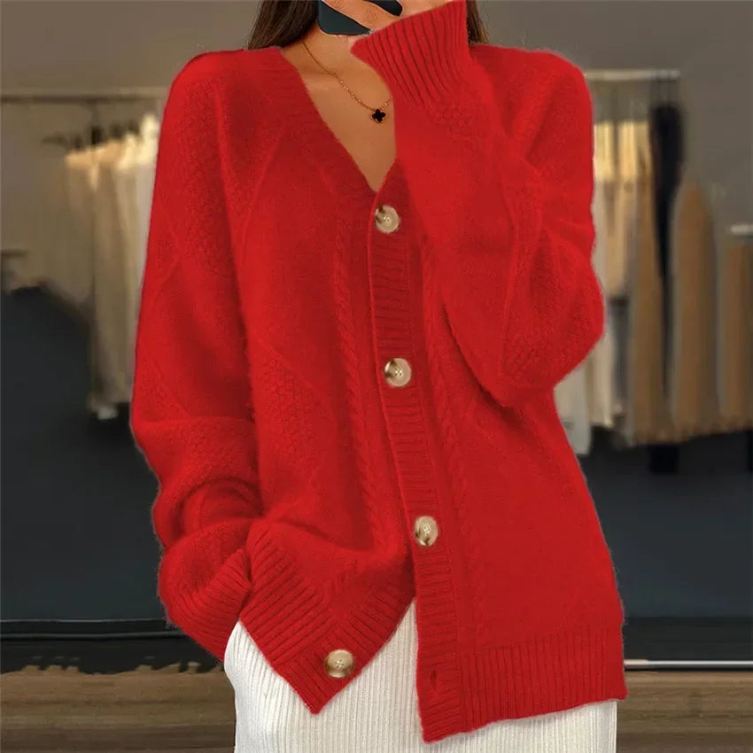 Lena | Cardigan Doux à Boutons