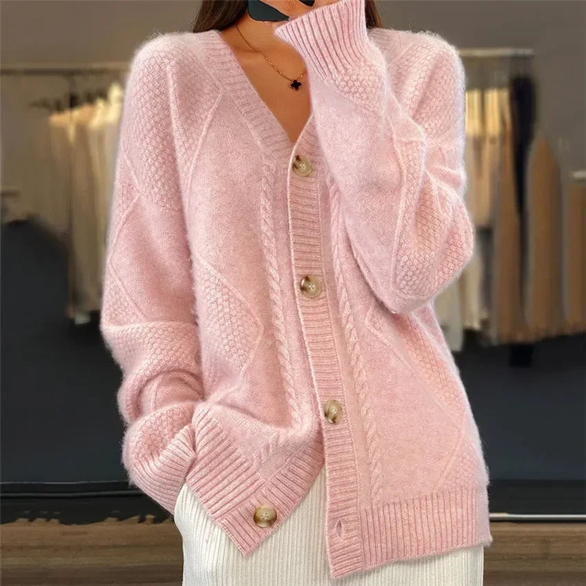 Lena | Cardigan Doux à Boutons