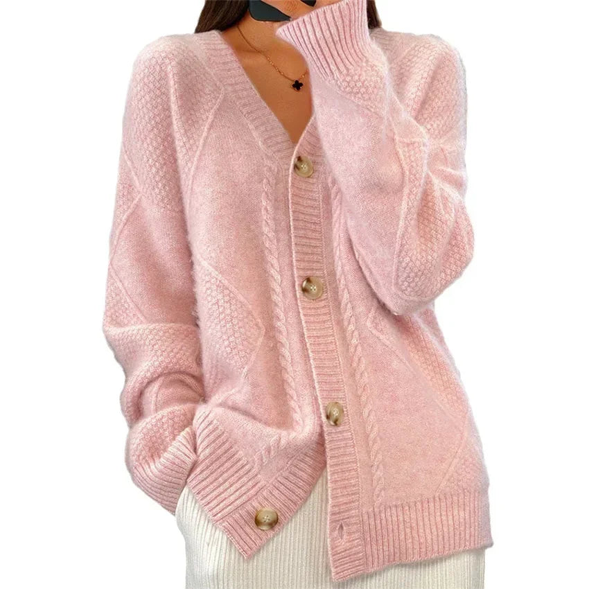 Lena | Cardigan Doux à Boutons
