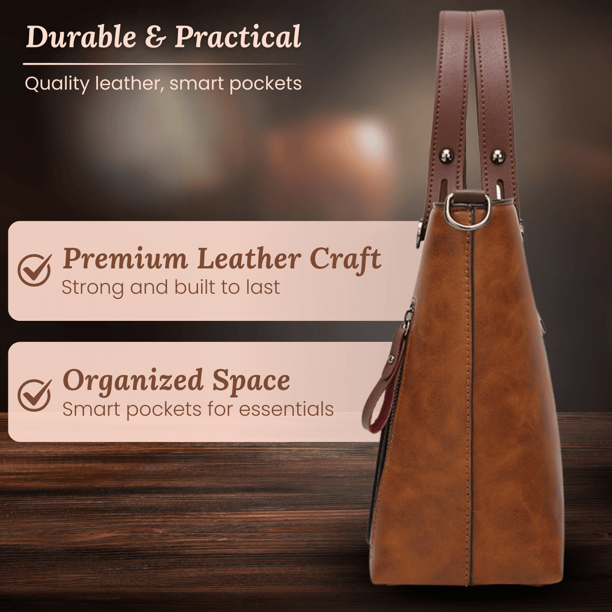 Caterina | Sac Bandoulière Multi-Poches