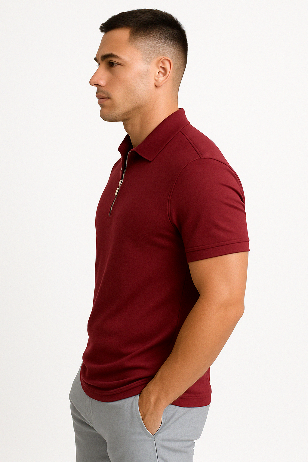 DELAUNAY | Polo Moderne avec Zip Mi-Haut
