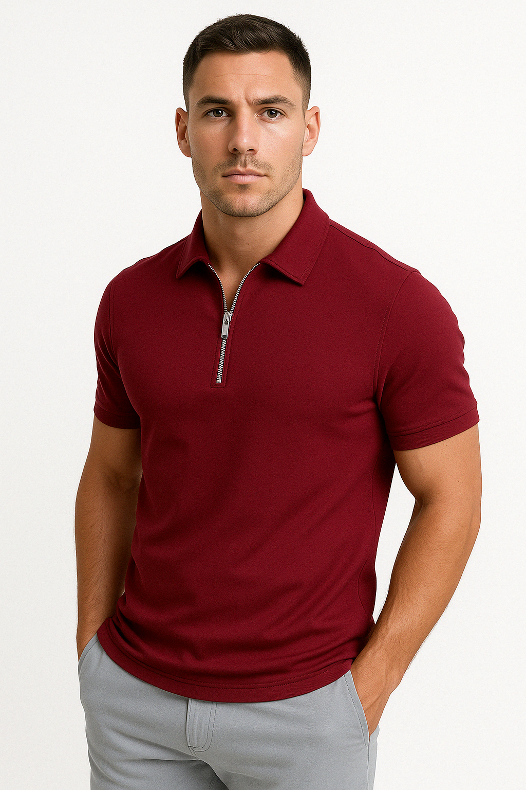 DELAUNAY | Polo Moderne avec Zip Mi-Haut