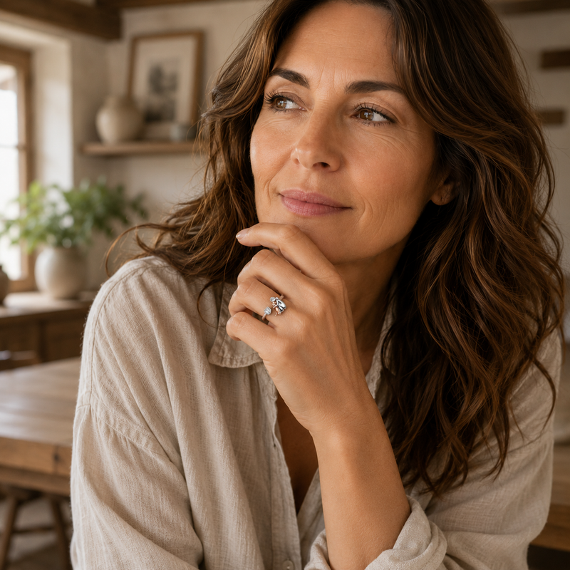 Gisela | Bague Réglable avec Gravure
