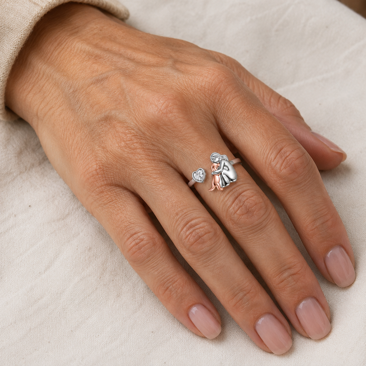 Gisela | Bague Réglable avec Gravure