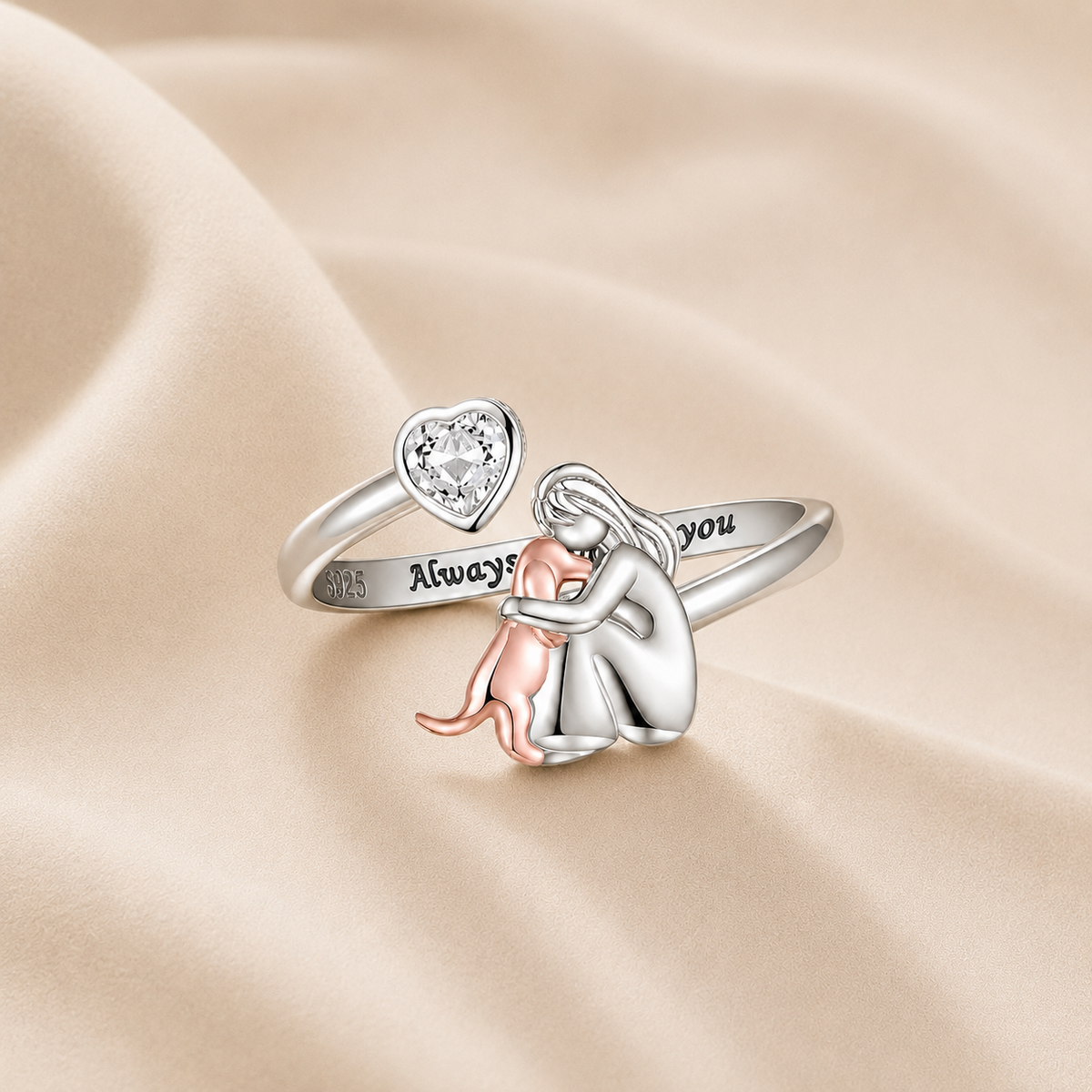 Gisela | Bague Réglable avec Gravure