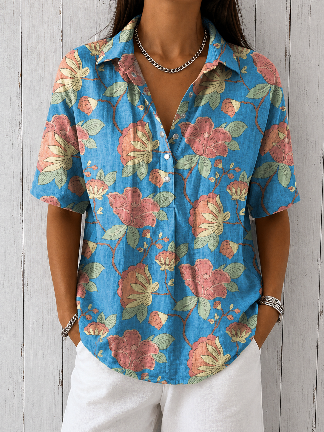 DELAUNAY | Blouse Fleurie Élégante Bérénice