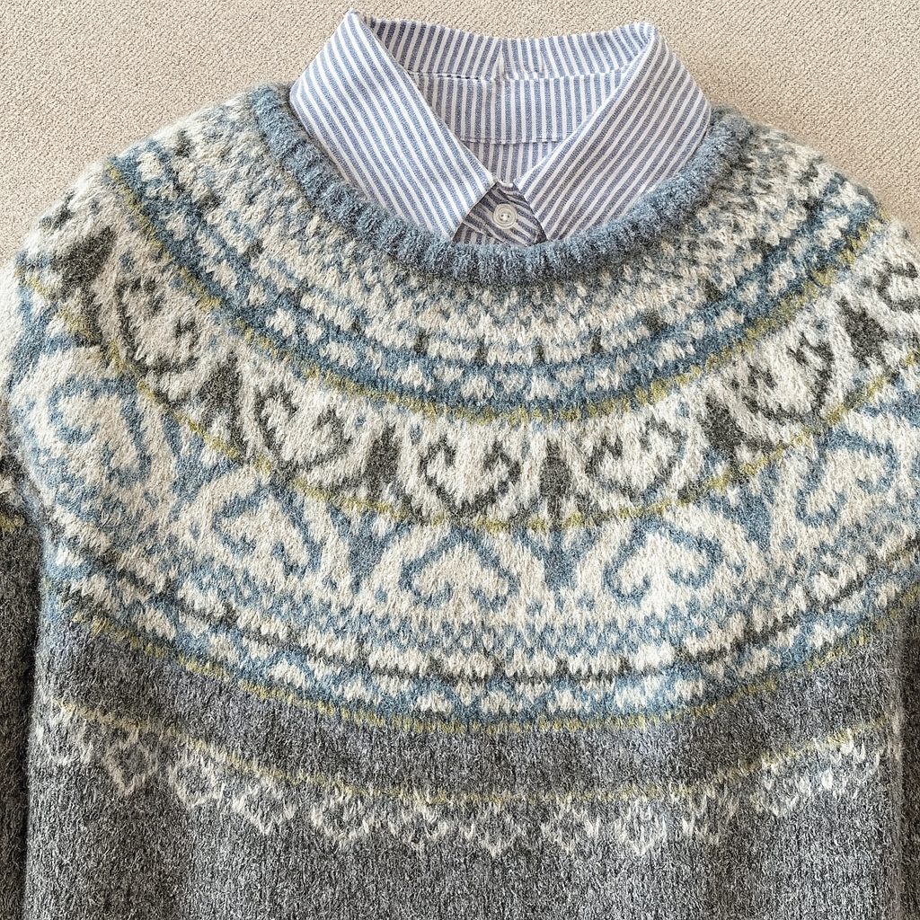 DELAUNAY | Pull Maille Empiècement Ivoire Martine