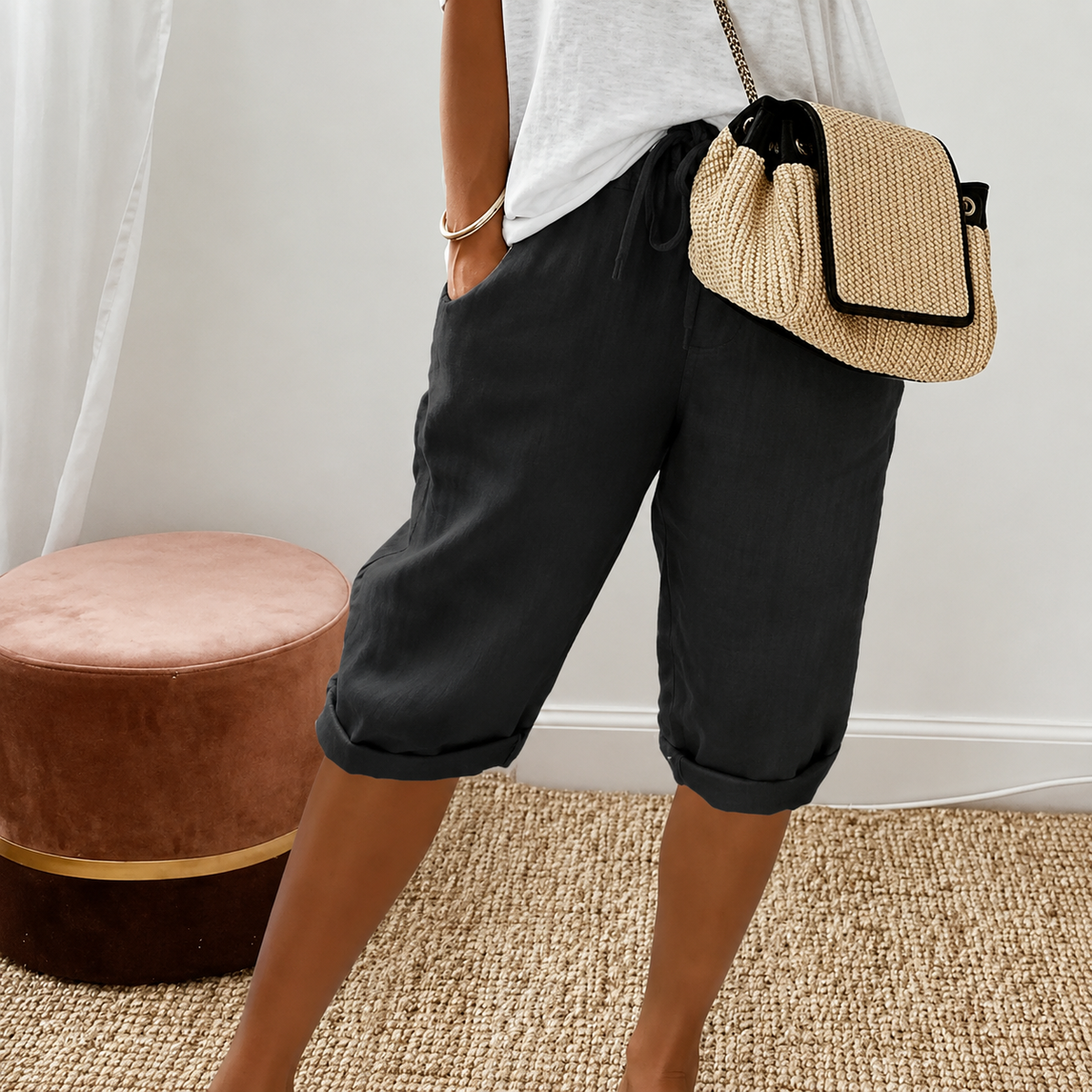 DELAUNAY | Shorts Capri à Cordon Camille