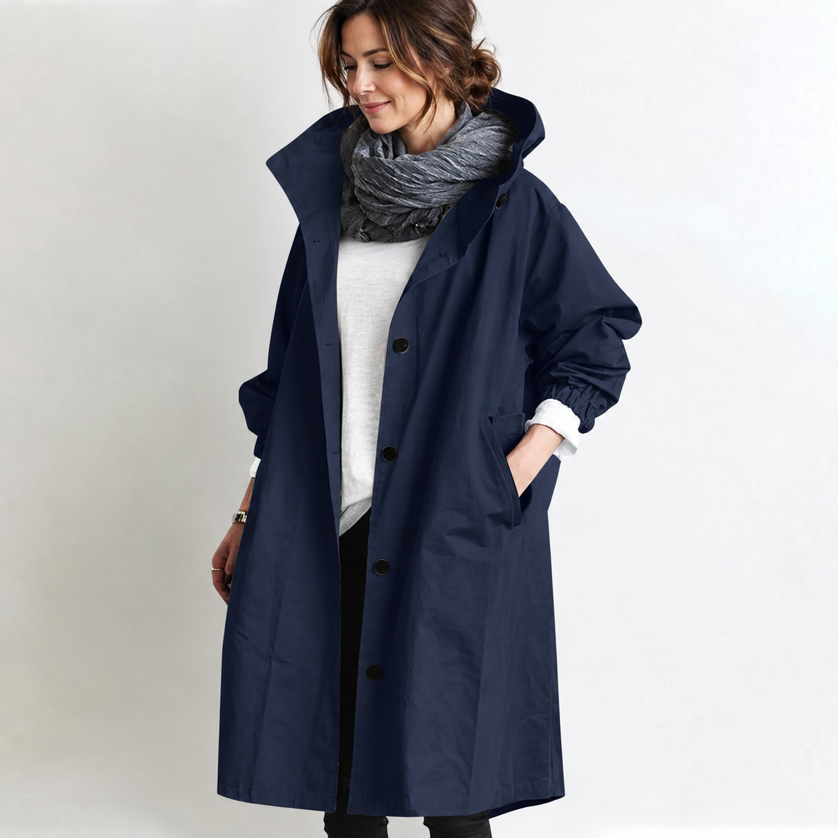Marina | Manteau long à capuche