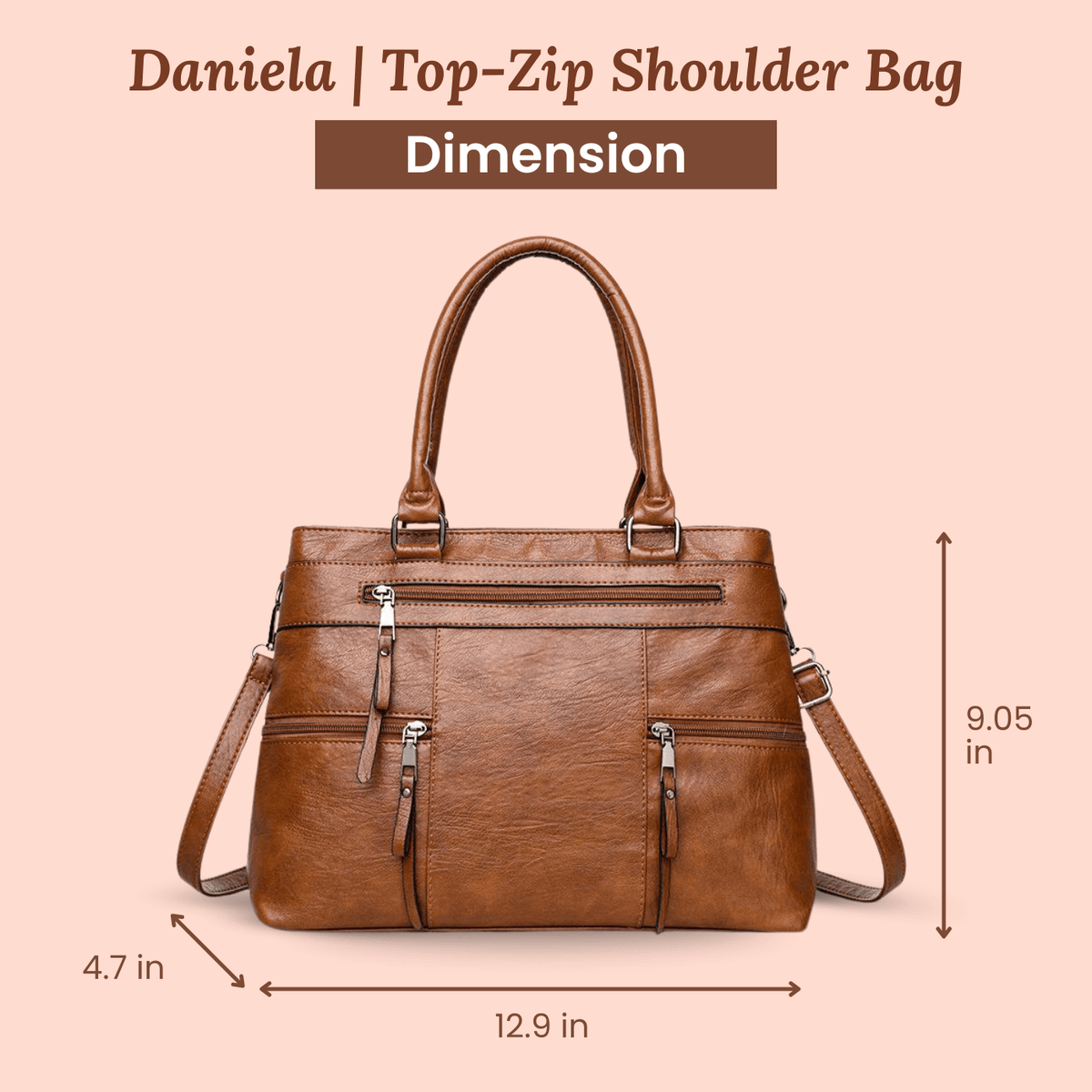 Rachele | Sac Porté Épaule Multi-Zip
