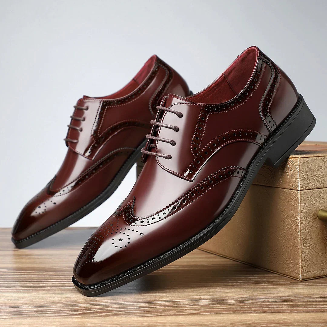Rene | Brogue wingtip classique en cuir