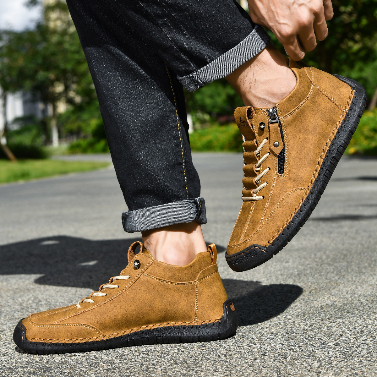 DELAUNAY | Chaussures en Nabuk avec Zip pour Homme