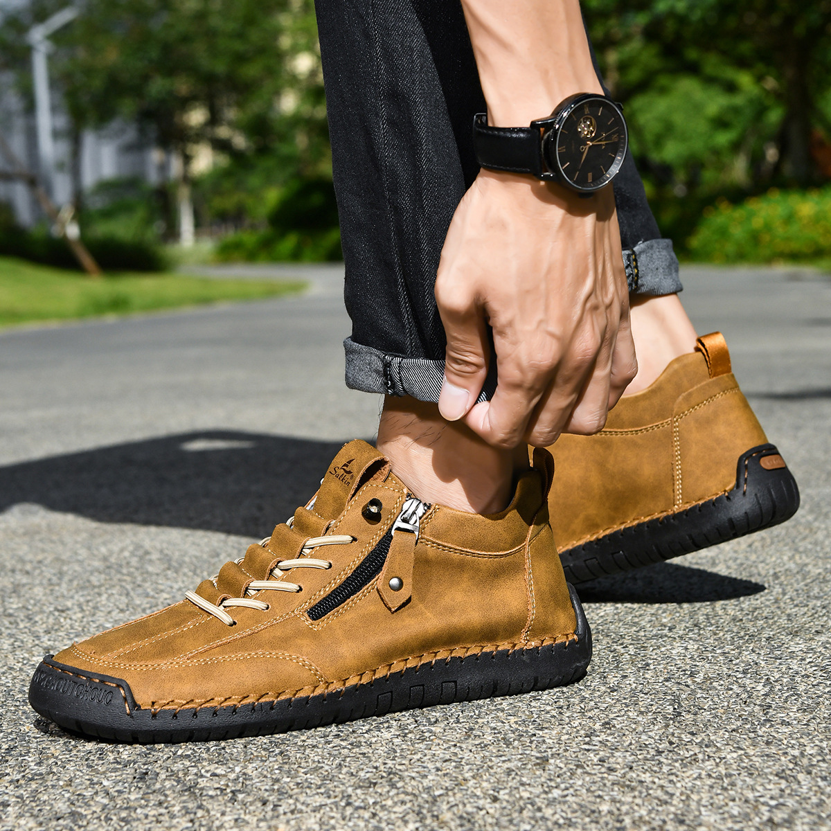 DELAUNAY | Chaussures en Nabuk avec Zip pour Homme