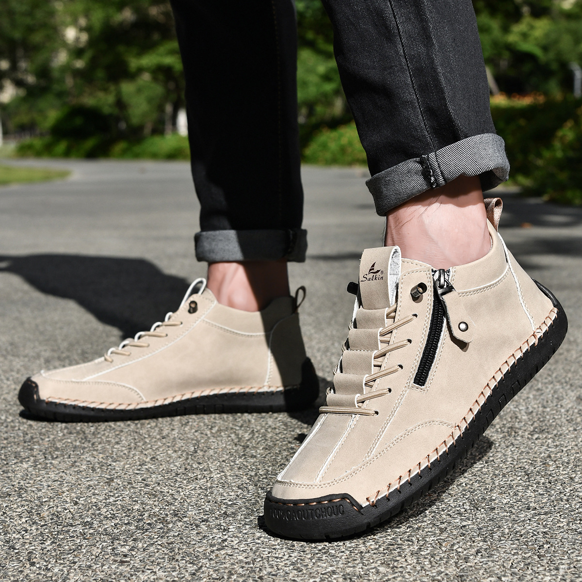 DELAUNAY | Chaussures en Nabuk avec Zip pour Homme