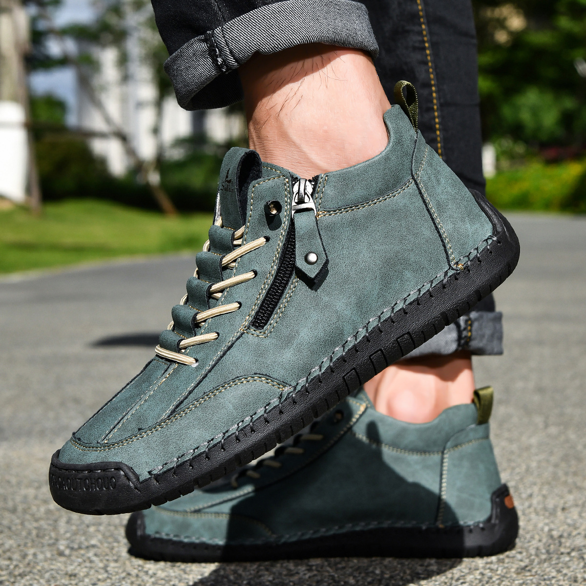 DELAUNAY | Chaussures en Nabuk avec Zip pour Homme