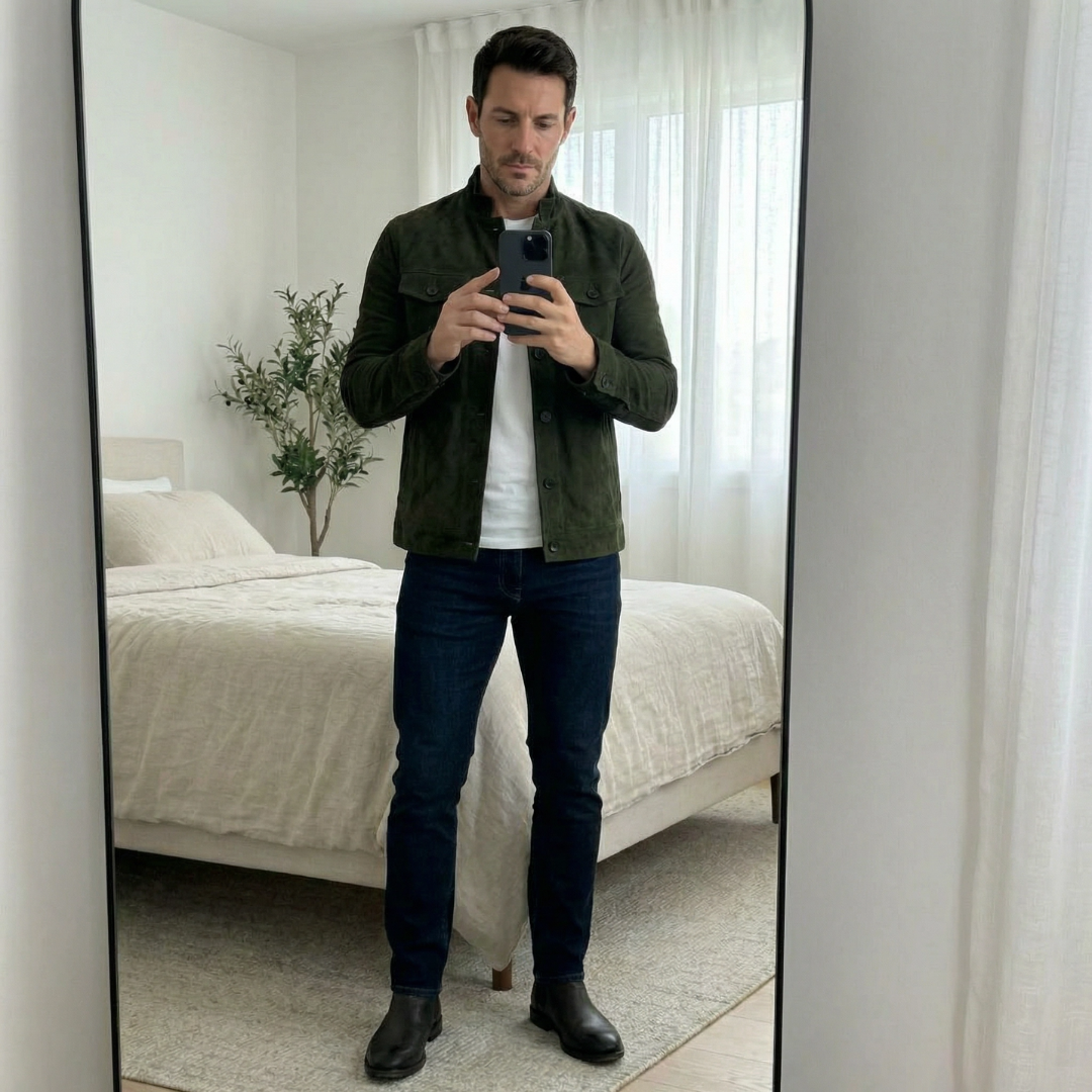 DELAUNAY | Veste Élégante Suédée Marc