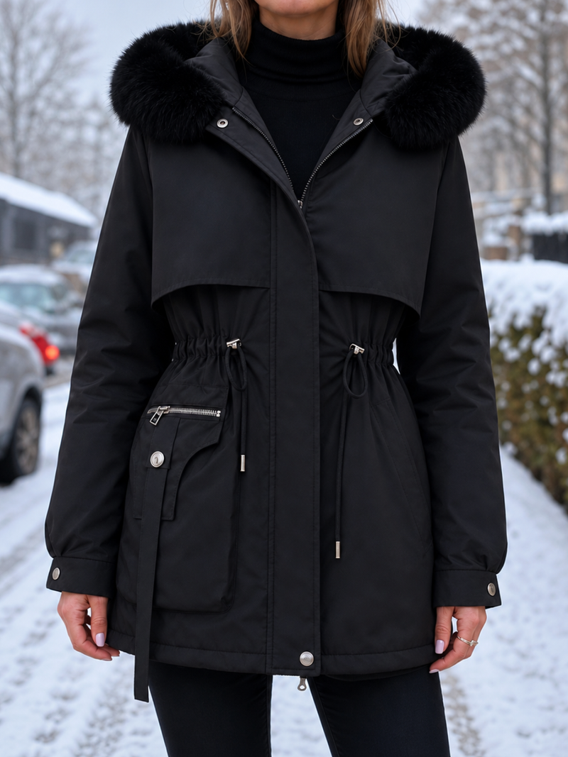 Éloïse | Parka femme ajusté imperméable avec doublure Sherpa