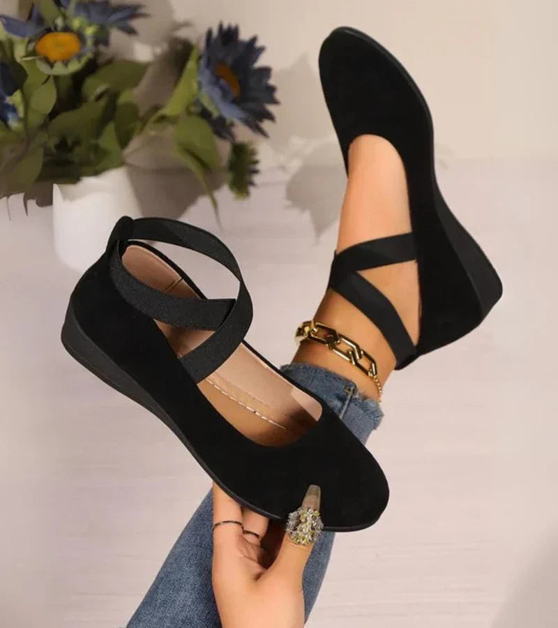 DELAUNAY | Ballerines Fermées à Semelle Compensée