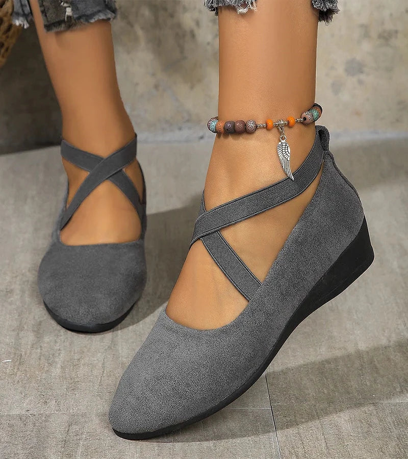 DELAUNAY | Ballerines Fermées à Semelle Compensée