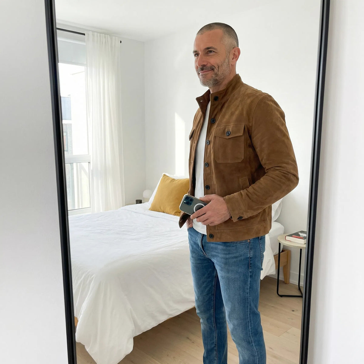 DELAUNAY | Veste Élégante Suédée Marc