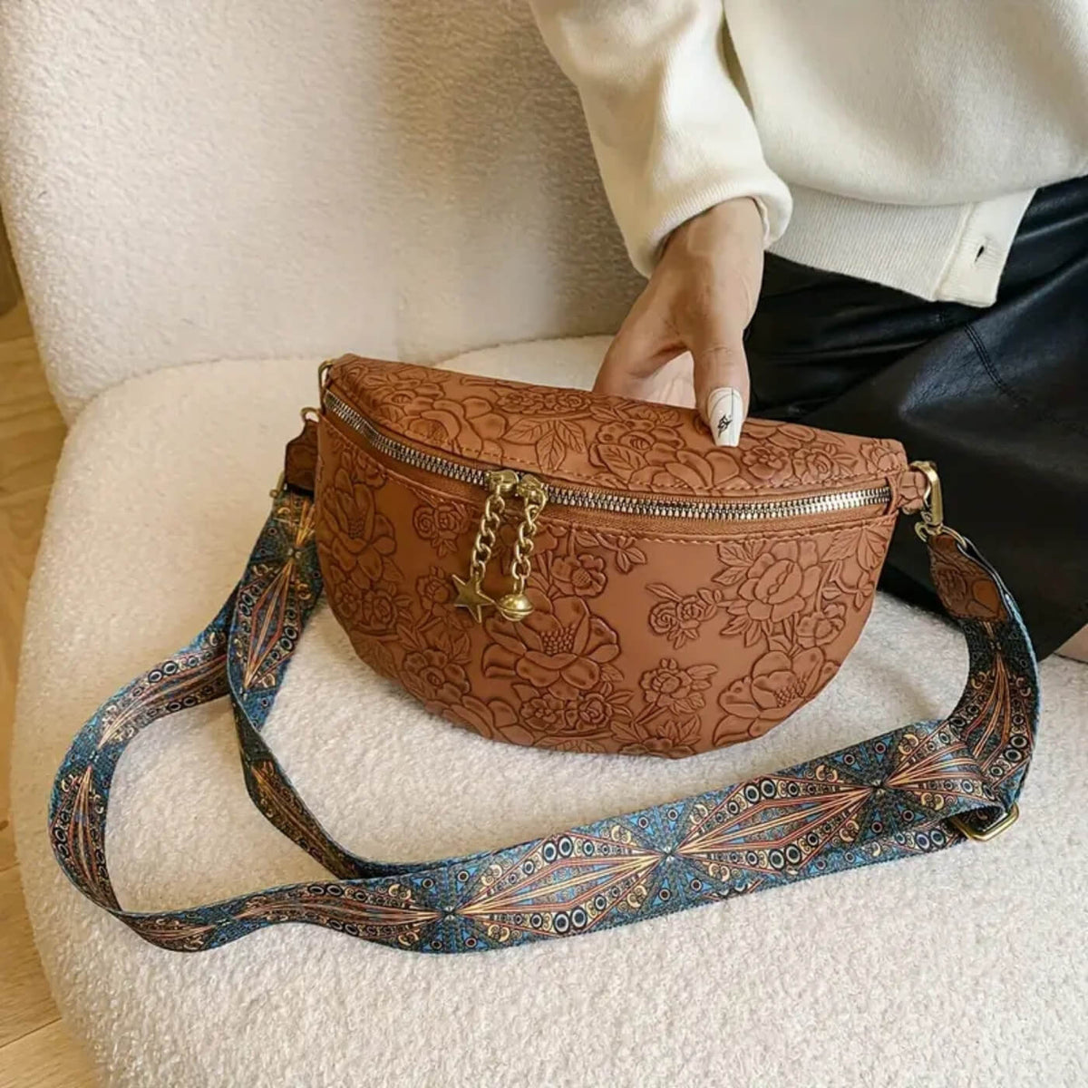 Filomena | Sac Bandoulière Charme Embossé