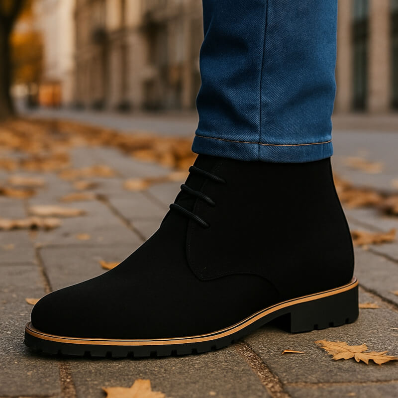 Ethan | Élégantes Bottines Hautes Homme Design avec Semelle Profilée