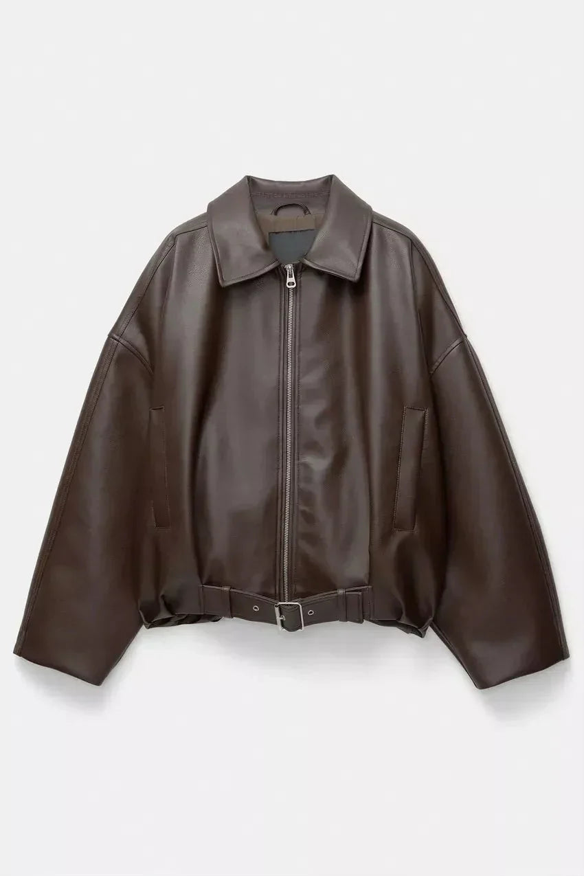 DELAUNAY | Veste en Cuir Marron