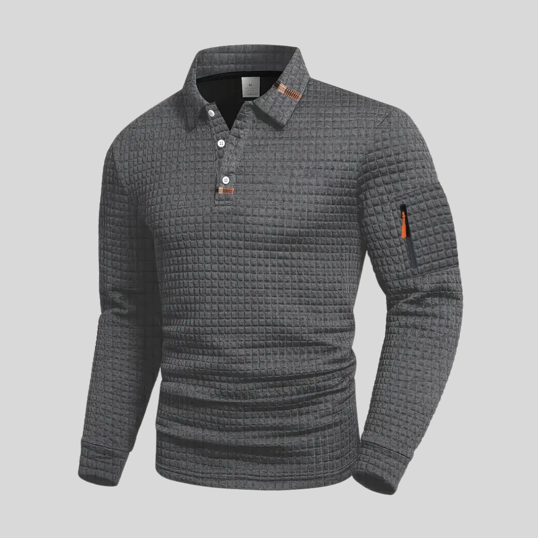 DELAUNAY | Polo à Manches Longues Texturée