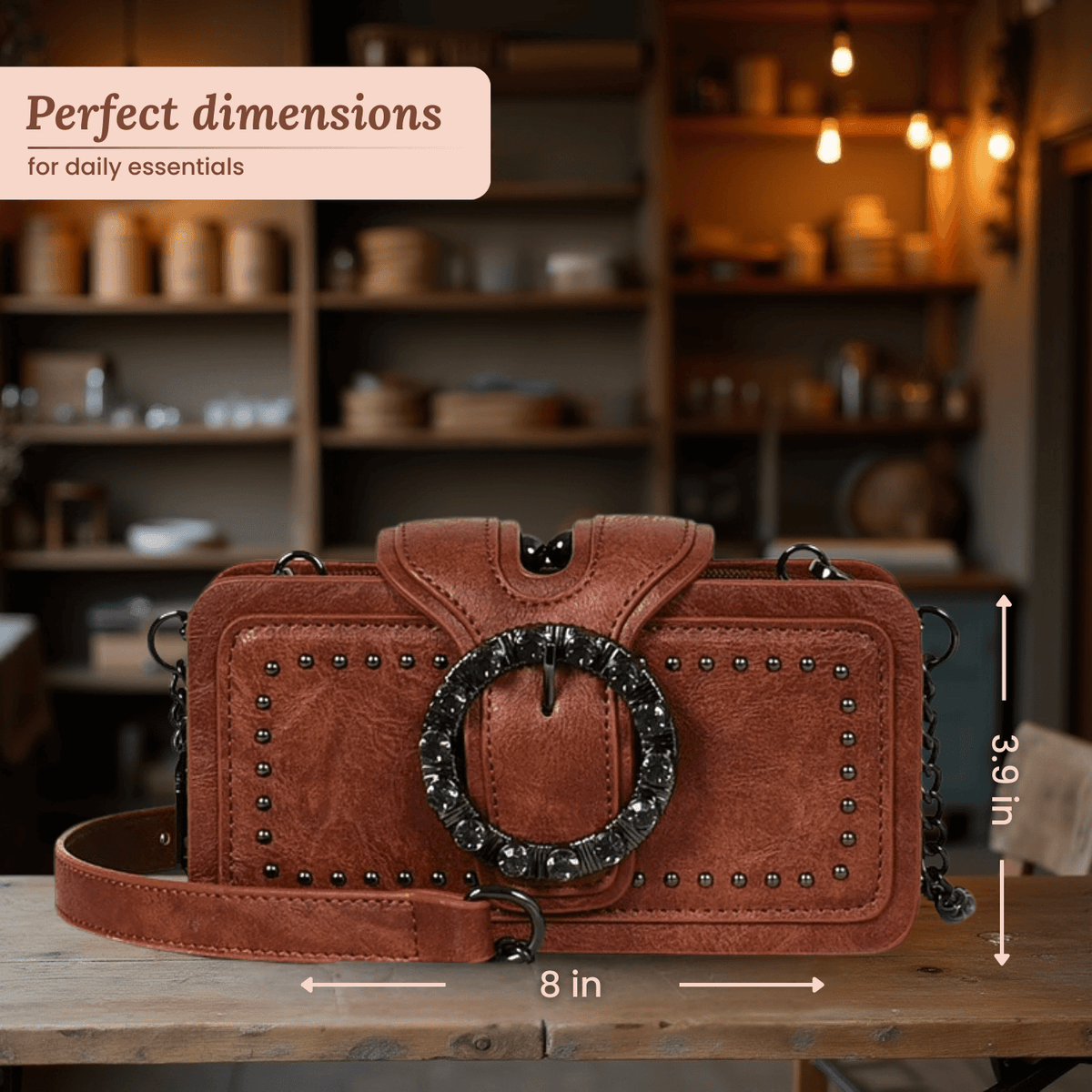 Margherita | Pochette à Boucle Cloutée