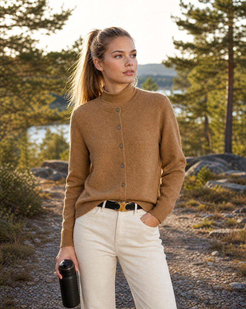 DELAUNAY | Cardigan Fin Col Montant Léa