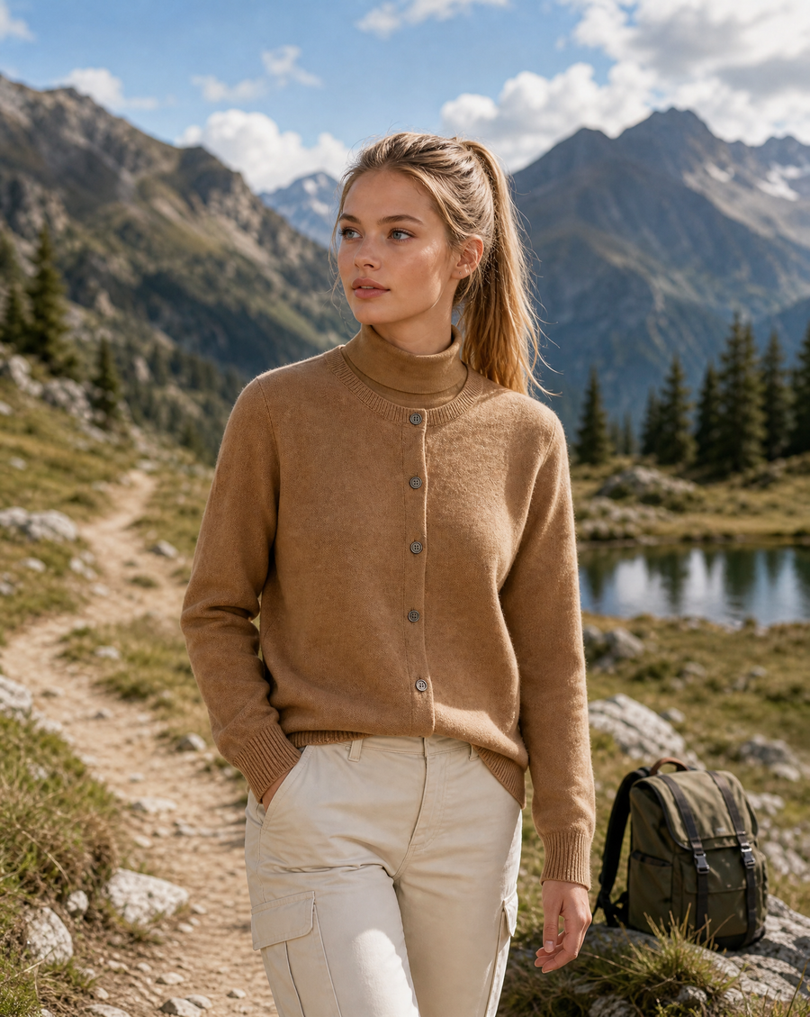 DELAUNAY | Cardigan Fin Col Montant Léa