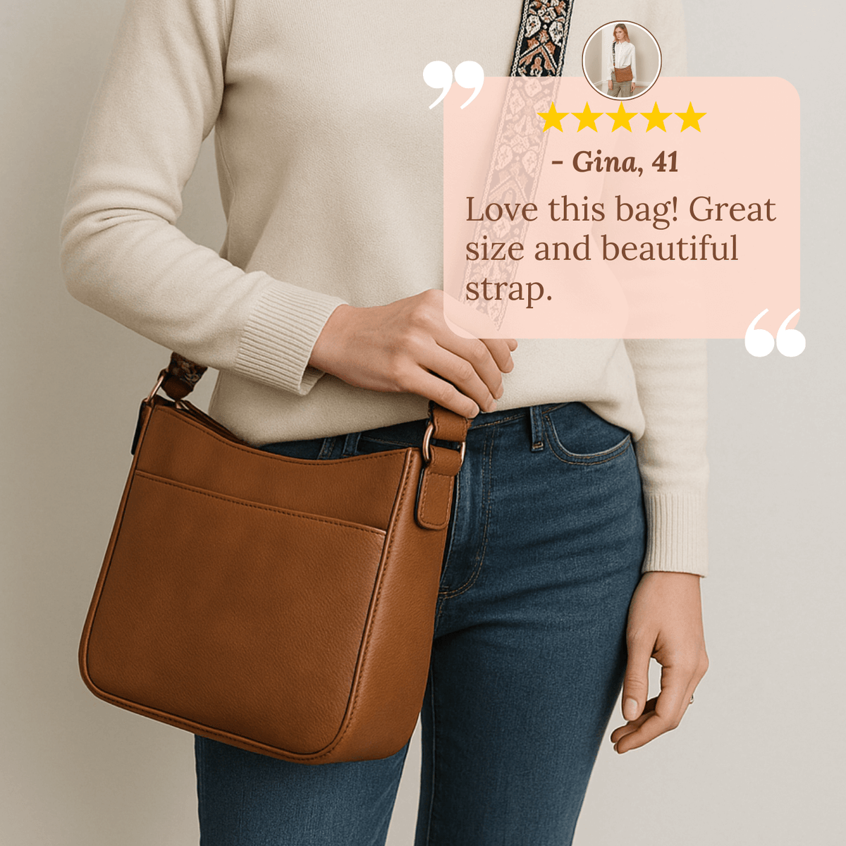 Elena | Sac Porté Épaule Motif Quotidien