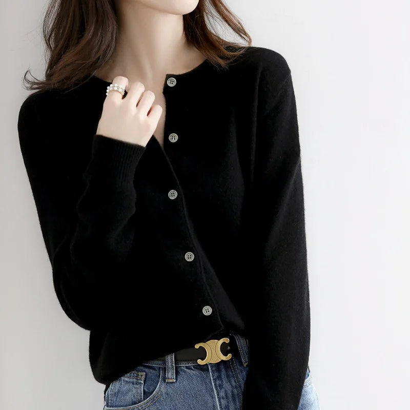 DELAUNAY | Cardigan Fin Col Montant Léa