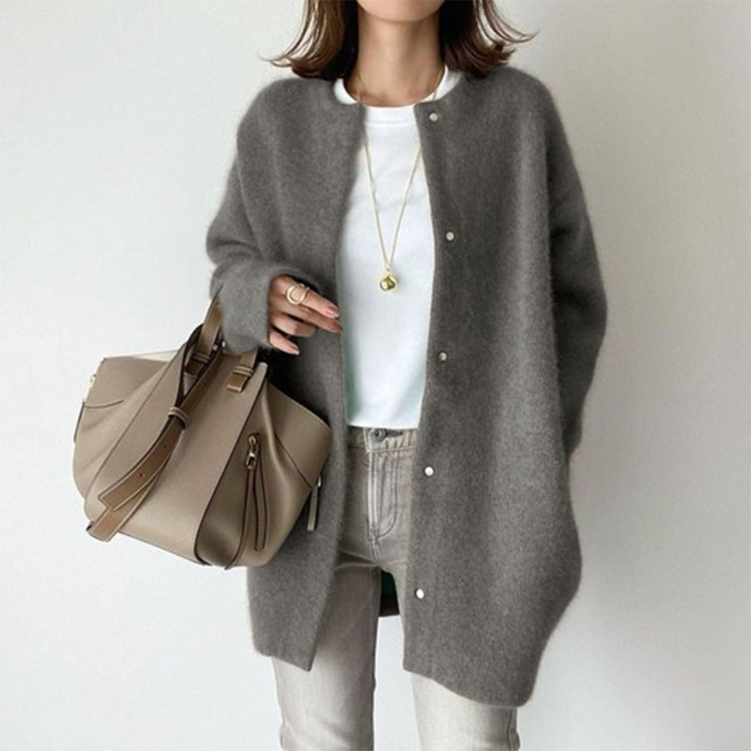 DELAUNAY | Cardigan Long sans Col Léa