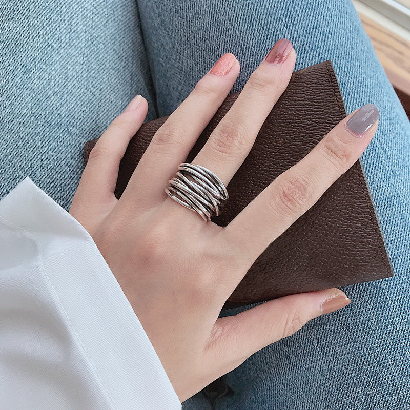 Delaunay | BAGUE AJUSTABLE EN ARGENT À COUCHES