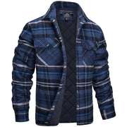 Chemise Surpiquée pour Homme avec Motif à Carreaux et Poches Poitrine