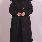 Amina | Manteau doudoune long à ceinture