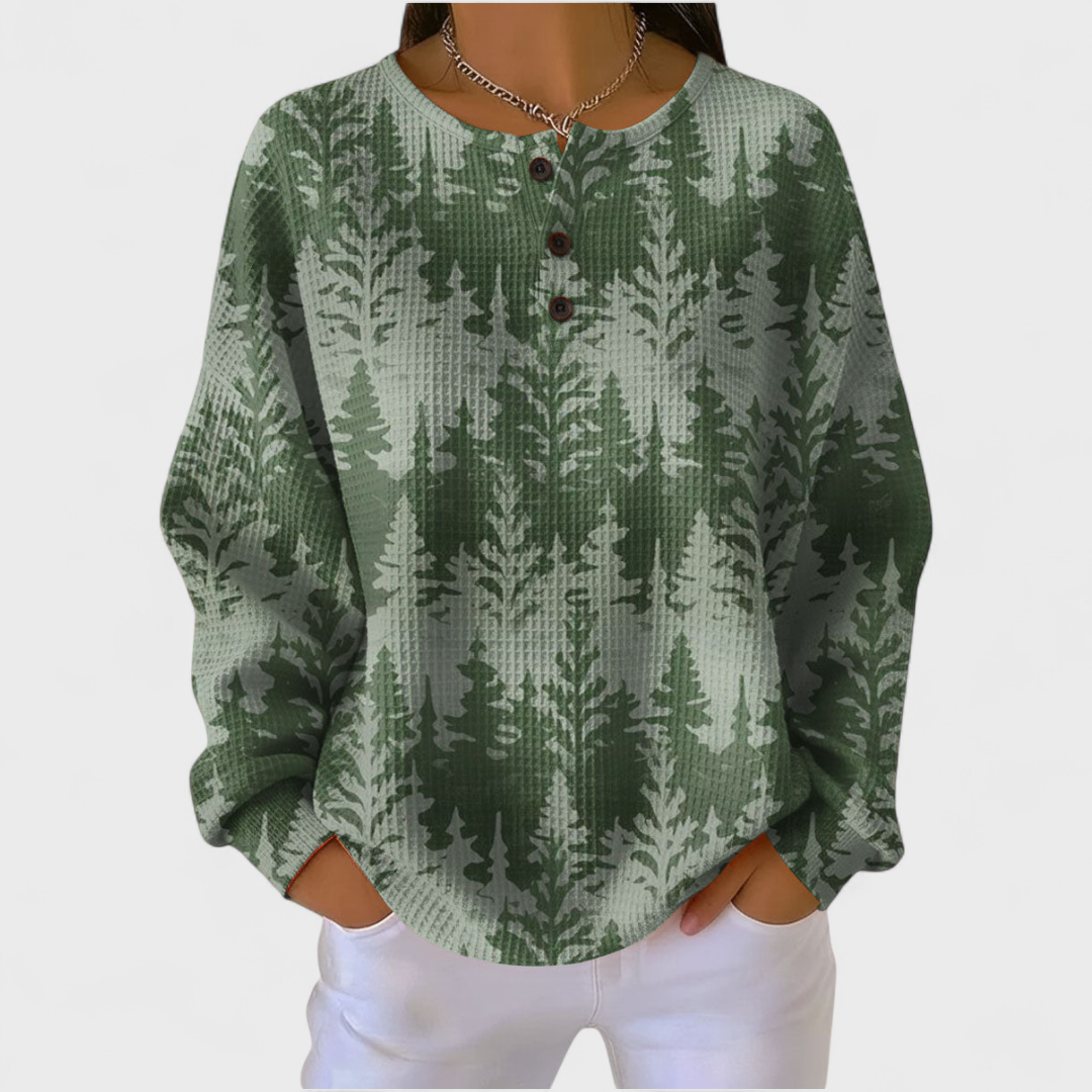 DELAUNAY | Pull Gaufré Forêt de Sapins Brigitte