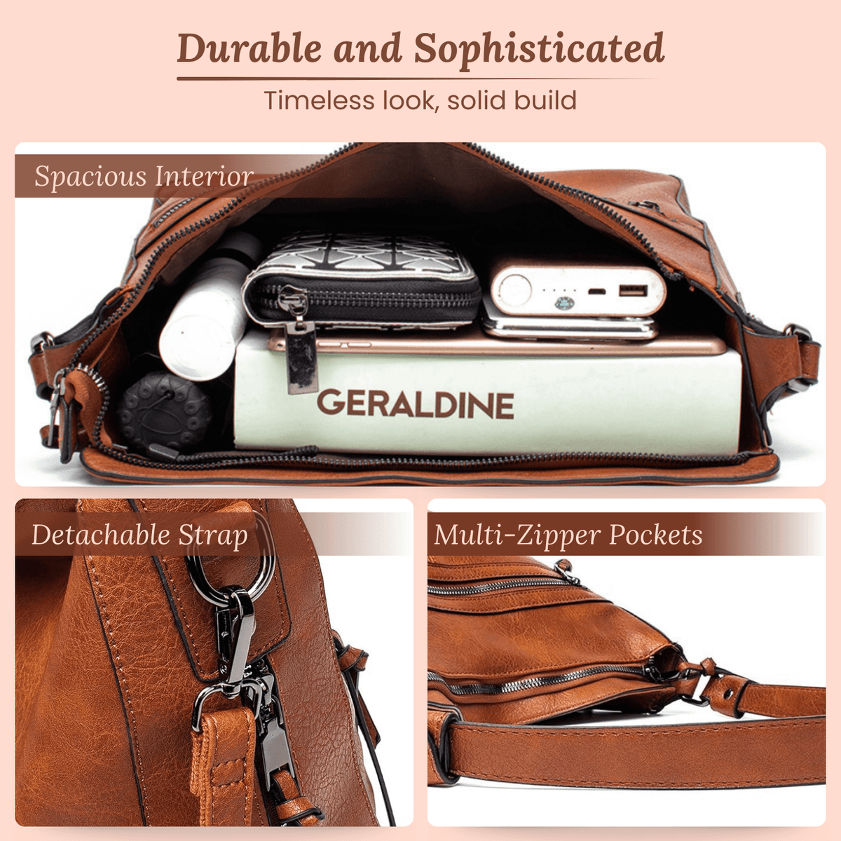 Serena | Sac Porté Épaule à Fermeture Zippée