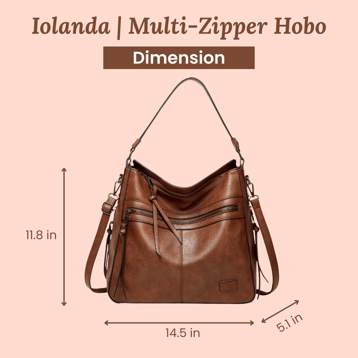 Serena | Sac Porté Épaule à Fermeture Zippée